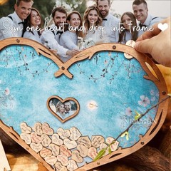 Rustic Wedding Guest Book Alternative Pen Set Sign Heart Drop , Unique Person…