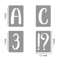 3 Inch Letter Stencils for Painting – 42 Pack Alphabet Letter Number Template…