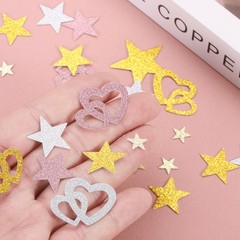 MECCANIXITY 200Pcs Star Confetti Glitter Table 1.18″x1.18″, Gold