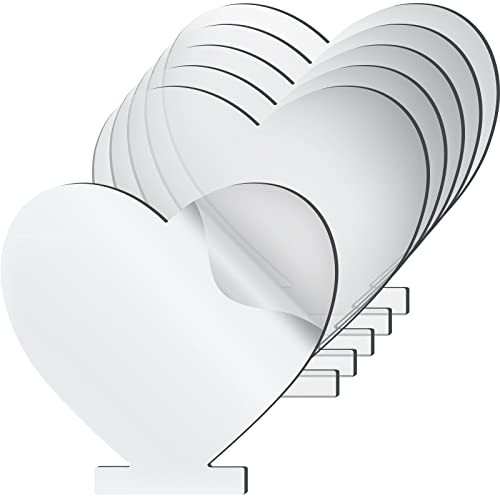 6 Pieces 2 mm Acrylic Sheet Transparent LED Film for LED Light Base Thick Heart