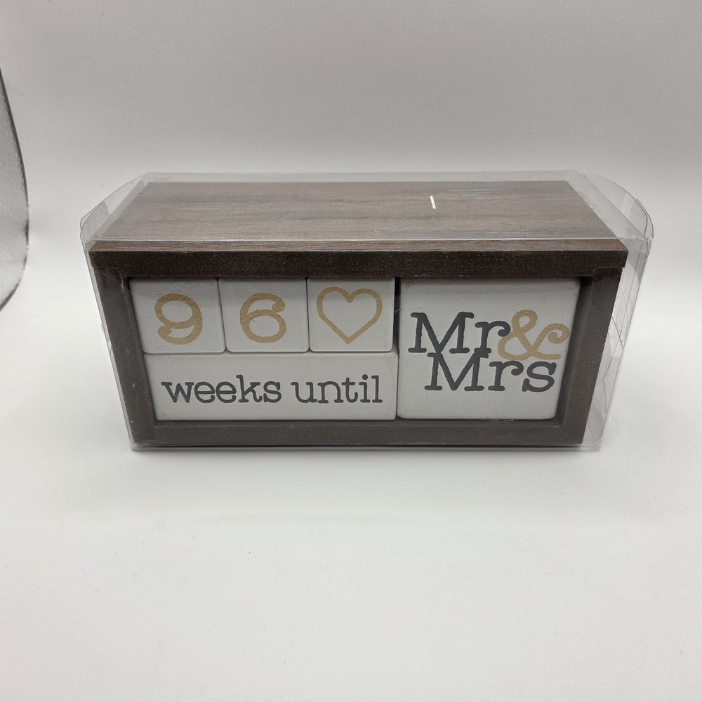 Collins Fresh + Original Wooden Block Wedding Countdown Calendar
