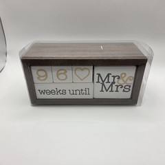 Collins Fresh + Original Wooden Block Wedding Countdown Calendar