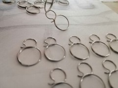 200Pcs 11X18mm Chrome Round Double Rings Hook Connectors Chandelier Lighting