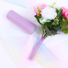 Glitter Rainbow Tulle Rolls 6 Inch X 10 Yards Rainbow Fabric Pink Glitter Tulle