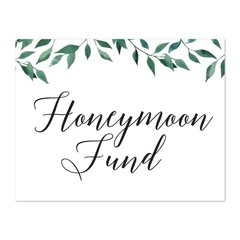 Andaz Press Honeymoon Fund Sign For Wedding, 8.5 x 11 inches,