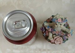 (2000) DREAMSICLES «Full Blossom» 11729 4 1/2″ hinged trinket box resin