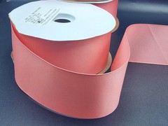 1 Spool Grosgrain ribbon 50 yards 2-1/4″ Polyester Melon/Pink 9252 Deep Coral