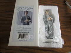 Groom in grey tuxedo cake topper IN BOX Weddingstar