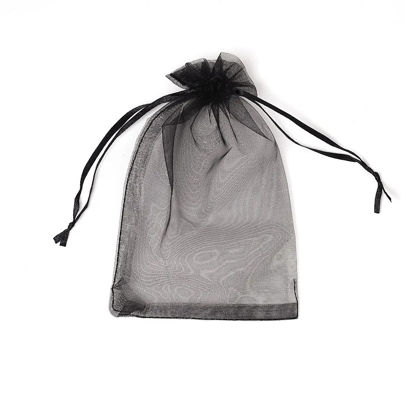 50Pcs White Sheer Organza Bag Jewelry Gift Party Favor Bags with Drawstring for