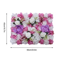 6 PCS Artificial Hydrangea Flower Panel Wedding Party Background Wall 60cm*40cm