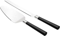 Vera Wang Wedgwood With Love Noir Cake Server Pair Black Enamel/Silverplate Trim