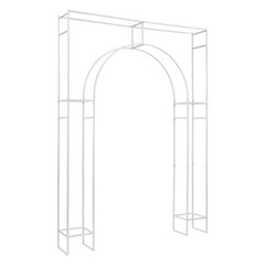 7.8ft H White Metal Rectangular Wedding Arch Arc de Triomphe Style Party Events