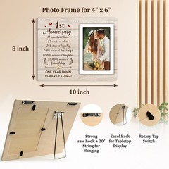 1st Anniversary Paper Gifts for Him Her – One Year Romantic Wedding Picture F…