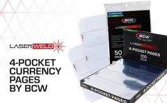 LaserWeld 4-Poet Currency Pa – 50ct | Holds 4 Regular Bills with