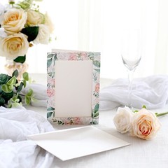 25 PICTURE FRAMES 7″ Floral Paper Photo Cards with Envelopes Party Favors Home