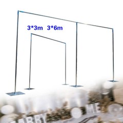10x10ft/10x20ft Wedding Party Backdrop Stand Pipe Kit Curtain Frame Telescopic