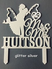 Personalized Country Wedding Cake Topper Rustic Cowboy Western Kissing Couple