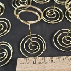 24pc Gold Spiral Wire Place Card /Photo /Table Number Stands Party Decor 3.5in