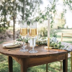 PARACITY Champagne Flutes, Glasses Set 2 Count (Pack of 1), Clear