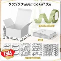 AmazingSpark Bridesmaid Proposal Boxes Sage Green Classic