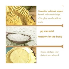 100 Pcs Charger Plates Bulk 13 Inch/Gold Charger Plate 13 in Round Matte Reef…