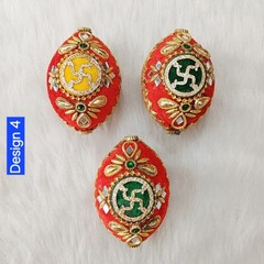 Decorated Coconut Shagun Nariyal, Shagun Nariyal for Wedding Engagement Pujja
