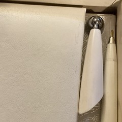 White Guest Book & Pen – Silver Script Wedding By CR Gibson READ
