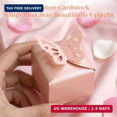 VGOODALL 50PCS Party Favor Boxes, 2.4″ x 2.4″ x 1.8″ 3D Butterfly Candy Boxes Pi