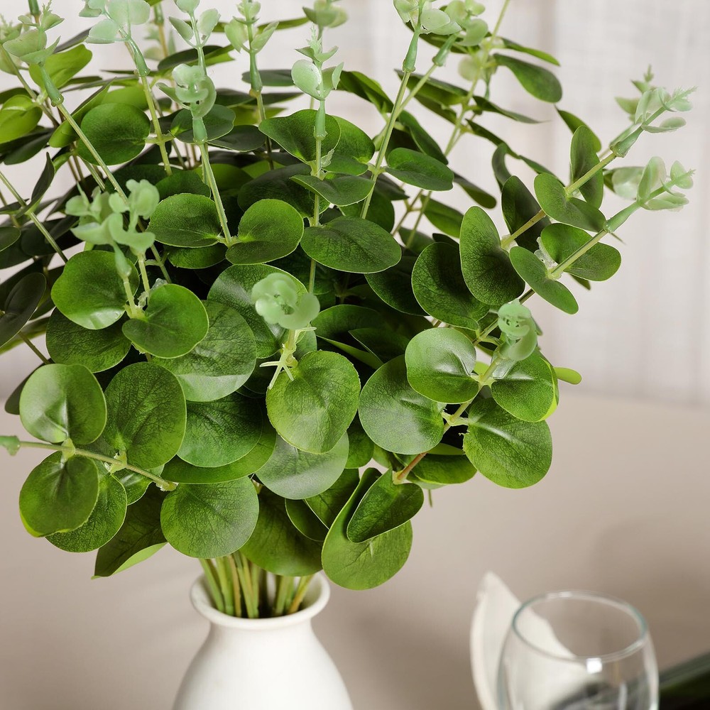 2 Bushes 19″ Light Green Eucalyptus Artificial Greenery Wedding Party Bouquets