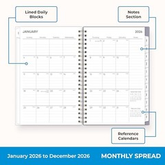 2026 Weekly and Monthly Planner Calendar, January 2026 – 5″ x 8″ Tula- 2026