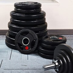 Signature Fitness Olympic 2-Inch Cast Iron Plate Weight Plate For Strength