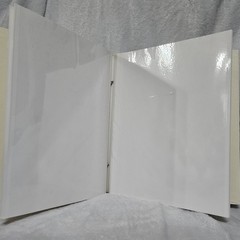 Vintage HALLMARK Stories Embossed Keepsake Wedding Photo Album Binder Ivory