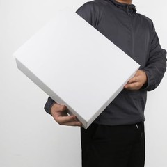 Large Gift Box with lid 16.5x13x5.5 inches,White 1 Count (Pack of 1) 02-white