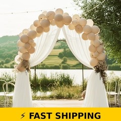 Wokceer Ivory Wedding Arch Draping Fabric 28.7″ x 20FT