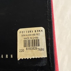Pottery Barn Mini Photo Album 4×6 Photos Red Canvas Book