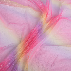 Rainbow Glitter Tulle Rolls Gradient Color for Table Runner Chair Tutu Skirt Sew