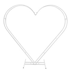 Metal Heart Shaped Wedding Arch Backdrop Stand White for Wedding Ceremony Decor!