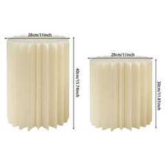 7Pcs Foldable Paper Column Display Stands Milky White Cylinder Flower Stands