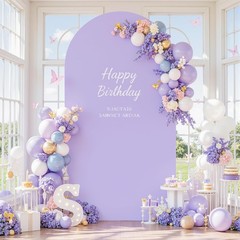 Spandex Arch Cover Zippered Archway Backdrop for Wedding Party Photoshoot4-7.2FT