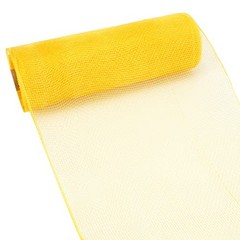 Yellow Deco Mesh Rolls – 10″ Yellow Fabric Mesh Ribbon for Christmas Tree