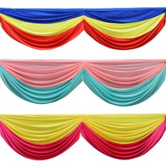 1/2m Detachable Gauze Curtain Swag for Wedding Church Stair Handrail Decoration