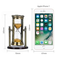 Sand Timers, Embossed 10 Mins Hourglass with Golden Sand, Vintage Bronze