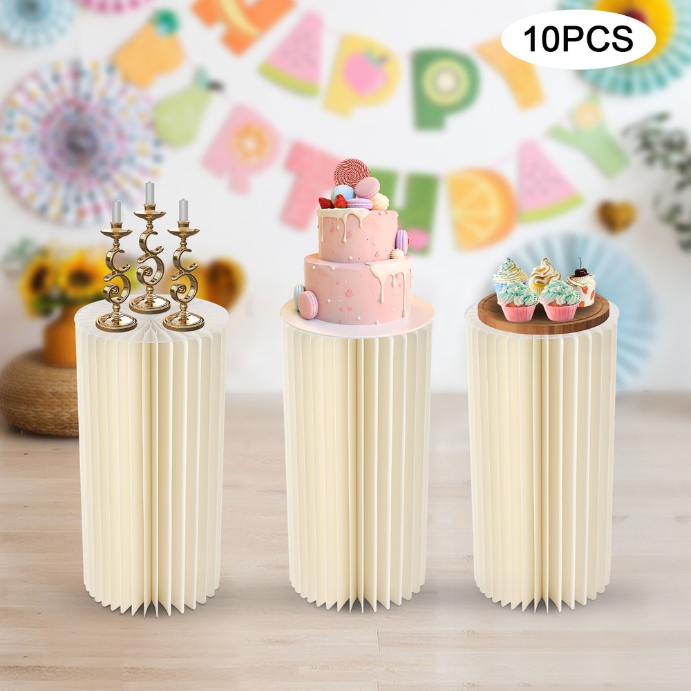 10Pcs Wedding Table Centerpieces Cardboard Vases 23.6inch Tall Flower Vase Stand