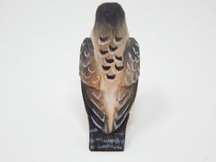 Falcon Hawk Cake Top Bride Groom Love Bird Wedding Engagement Carved Wood Statue