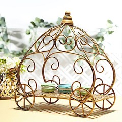 11″ tall Gold Cinderella Carriage Stand Party Centerpiece Wedding Decorations