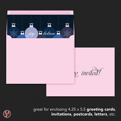 A2 Envelopes, 4 3/8″ x 5 3/4″, Ultra Pink, Square Flap, 24w (90gsm), 25 per Pack