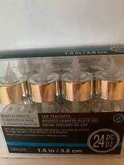 TEALIGHTS LED 24 pc, Flameless, batteries included, no flame, no mess