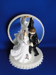 New Elegant Mirrored First Dance Bride & Groom Wedding Caketop #281