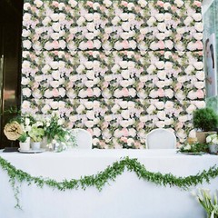 Flower Wall Panel 60 x 40 cm Rose Flower Backdrop Silk Fabric Floral Wall Mat