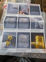 Durable Frosted Acrylic Card Box – LED Lights Ideal for Bridal Showers/ Weddings